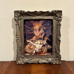 Number of the Beast Is 666 Framed Print 11x13 William Blake Red Dragon Wall Art